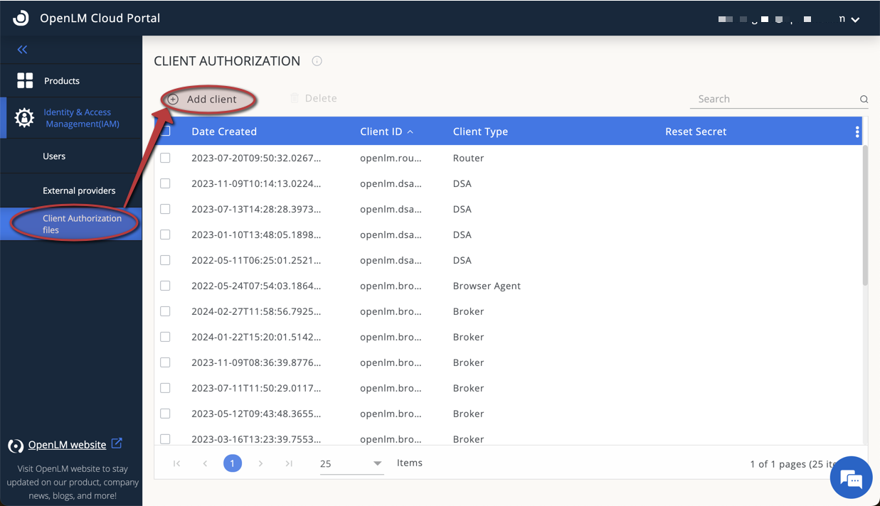 Adding new Authorization file