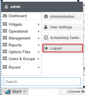 dashboard with login