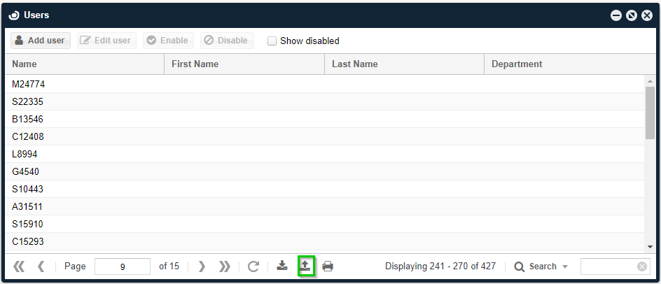OpenLM import dialog example