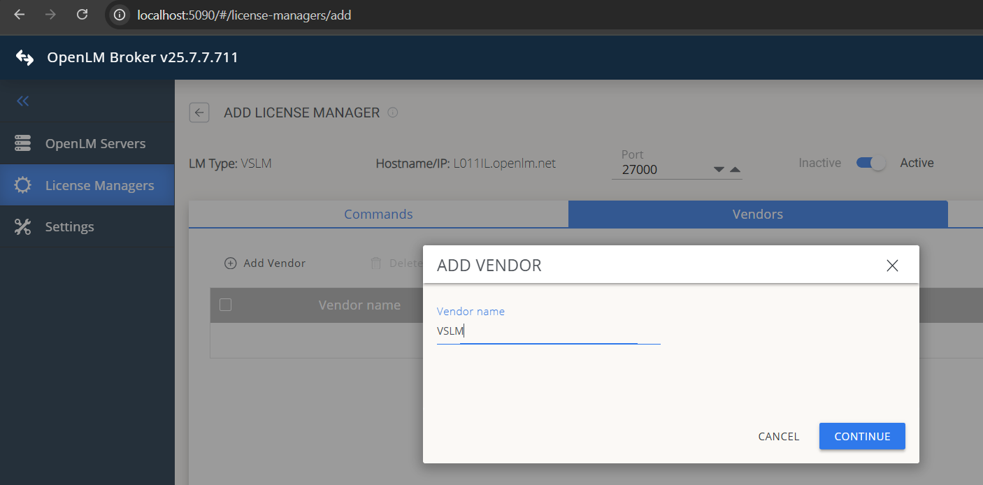 In Log Files, click Add Log File, browse to the VSLM log location, and ensure Watch file by pattern is off. IMAGE 73