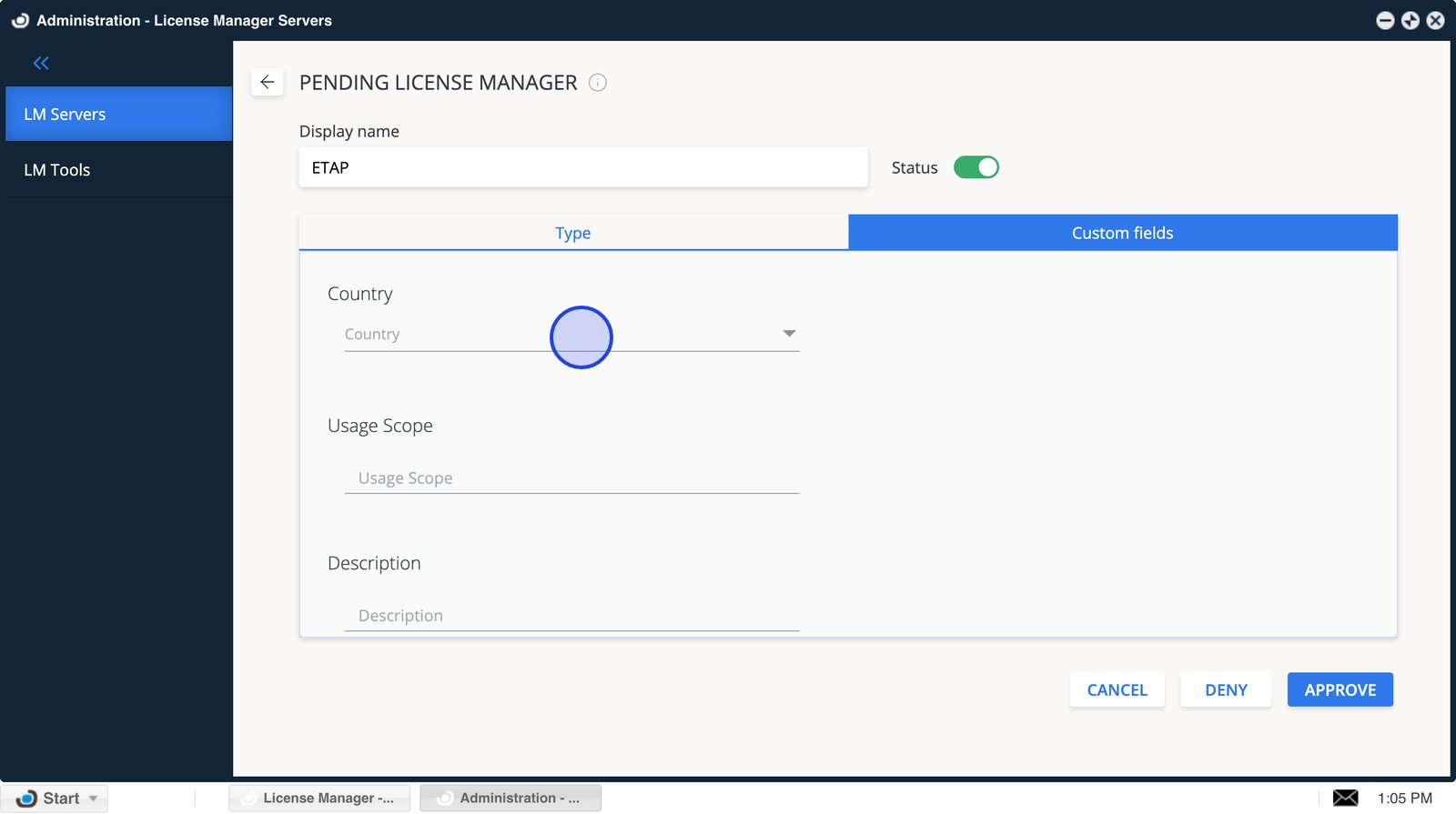 Custom fields populated with metadata