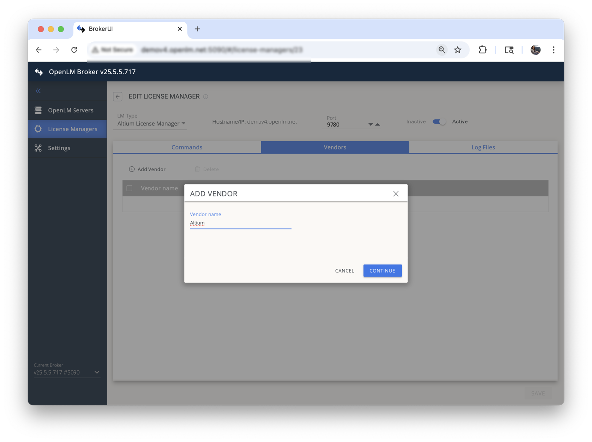 Save action to complete Broker configuration