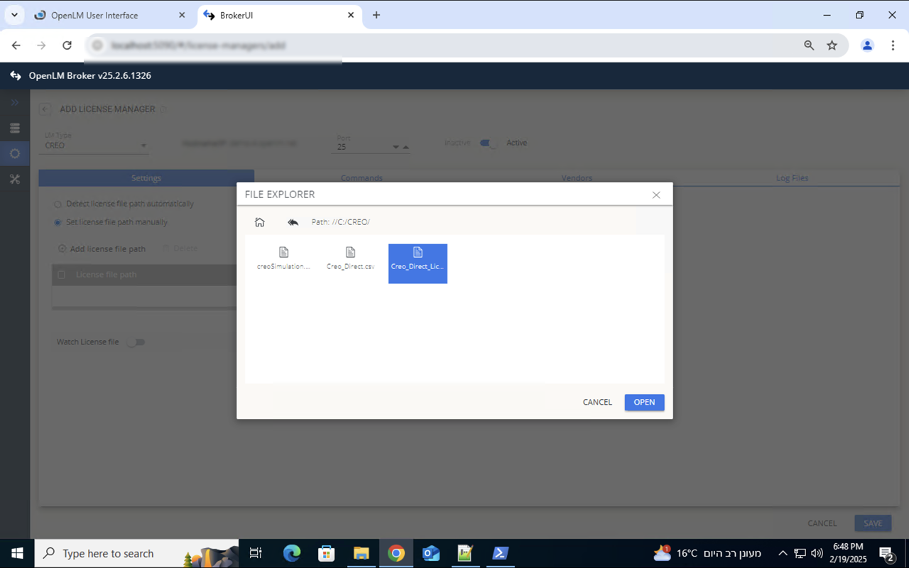 Step 4: Commands tab
