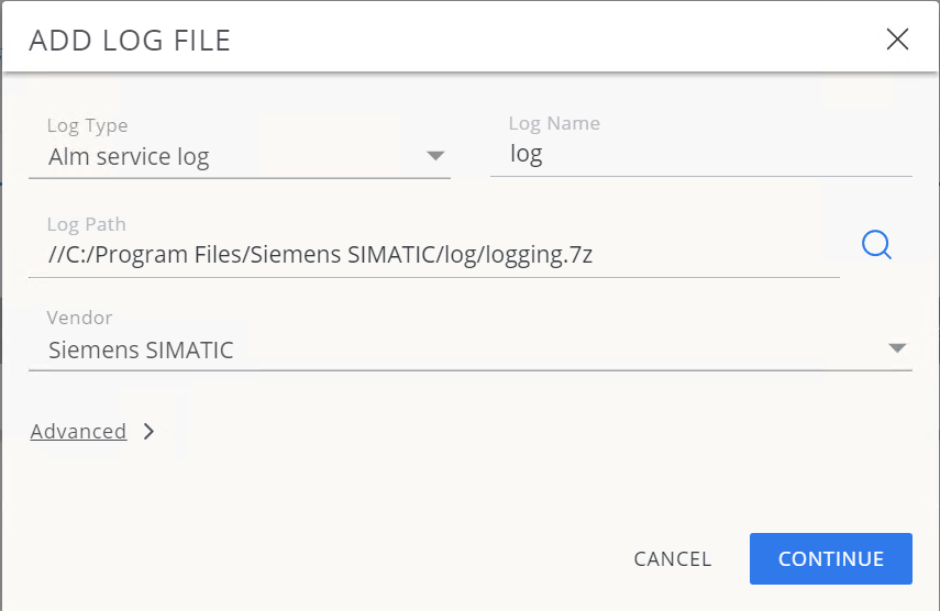 File explorer pop-up window