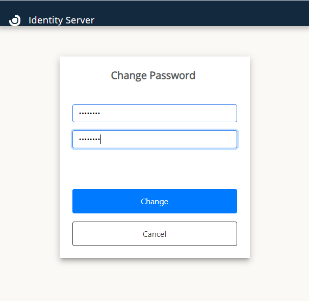 Identity service change password prompt