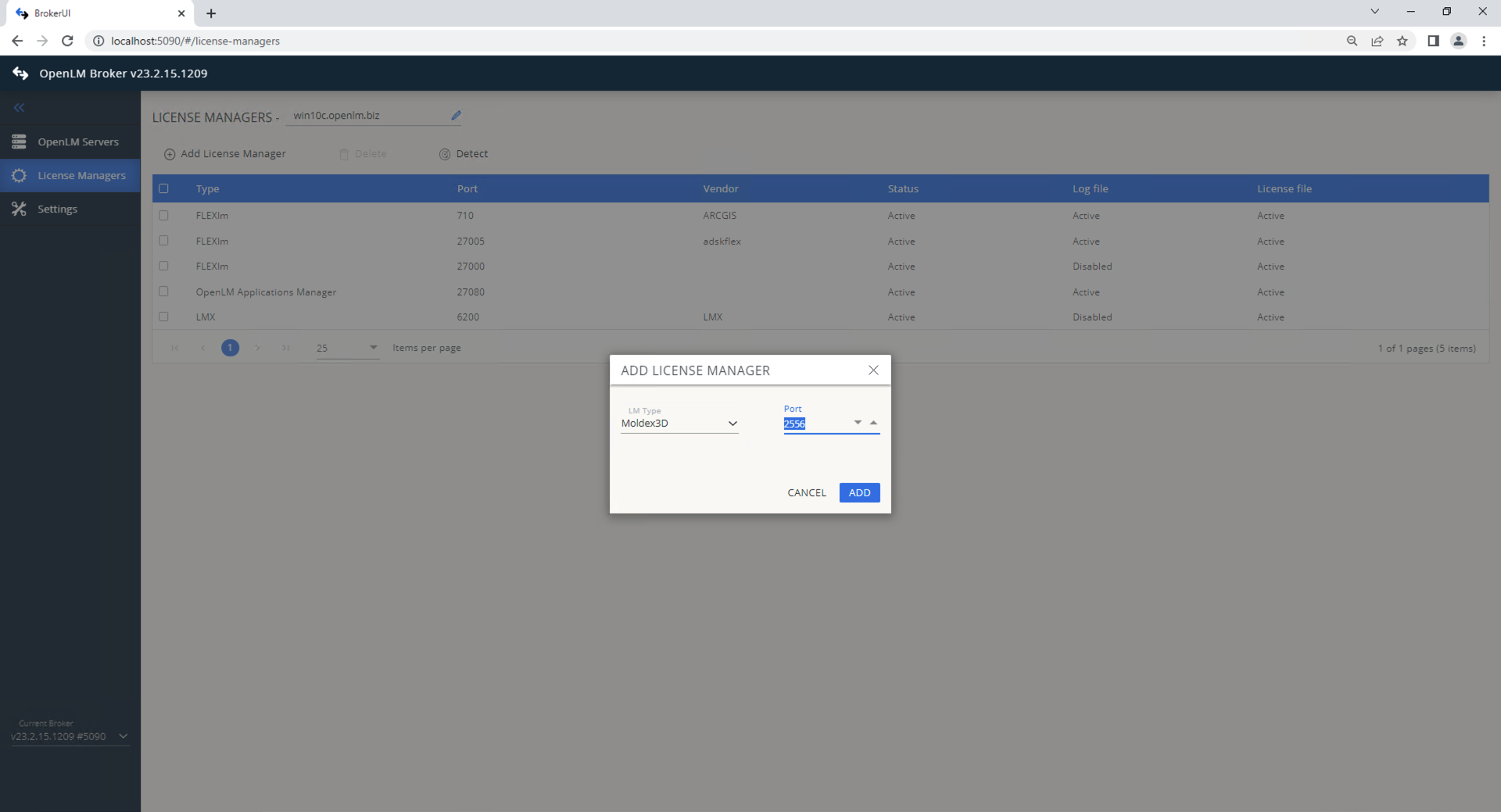 Add Moldex3D LM in Broker Web UI