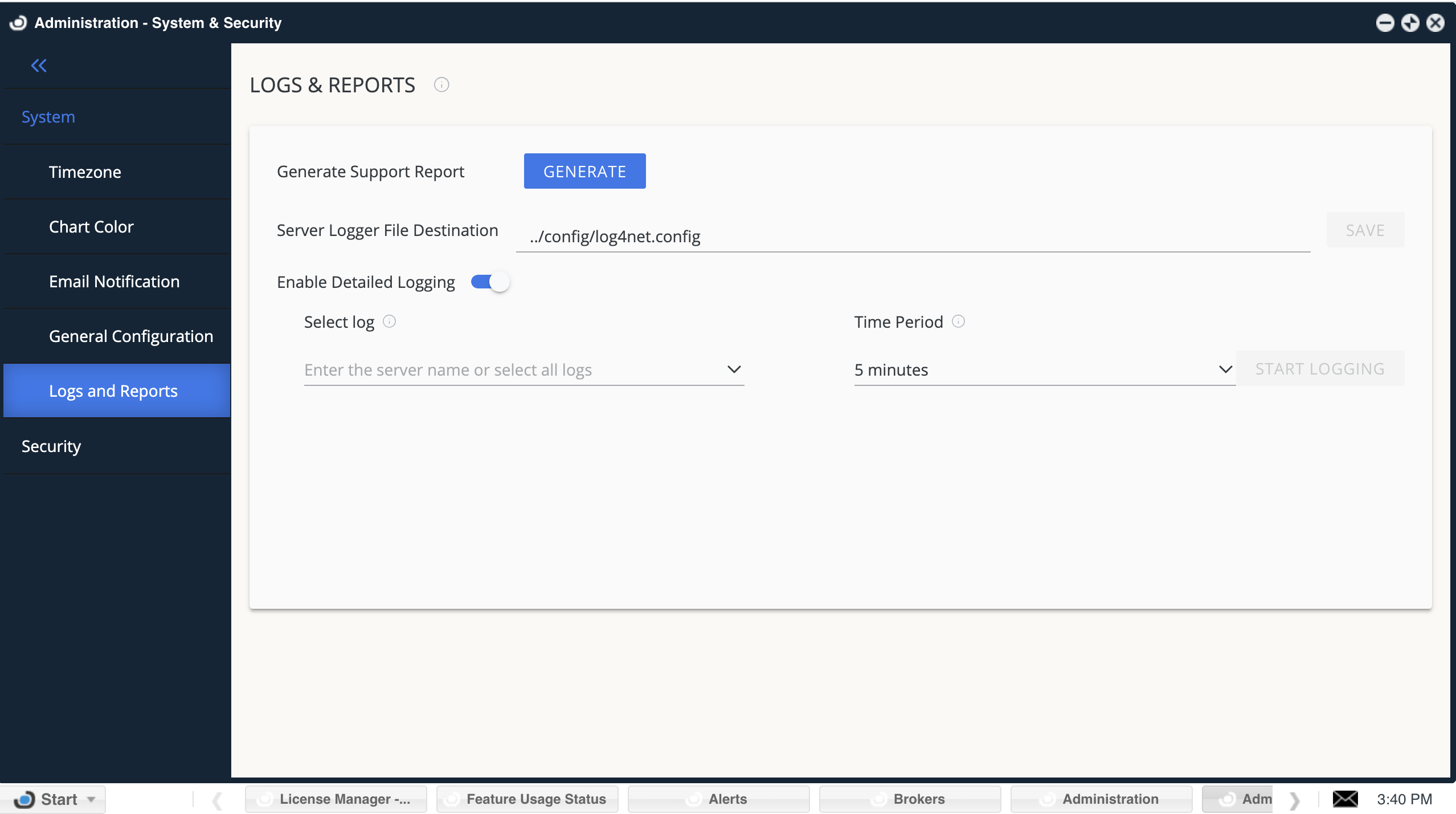 Administration - Logs&Reports