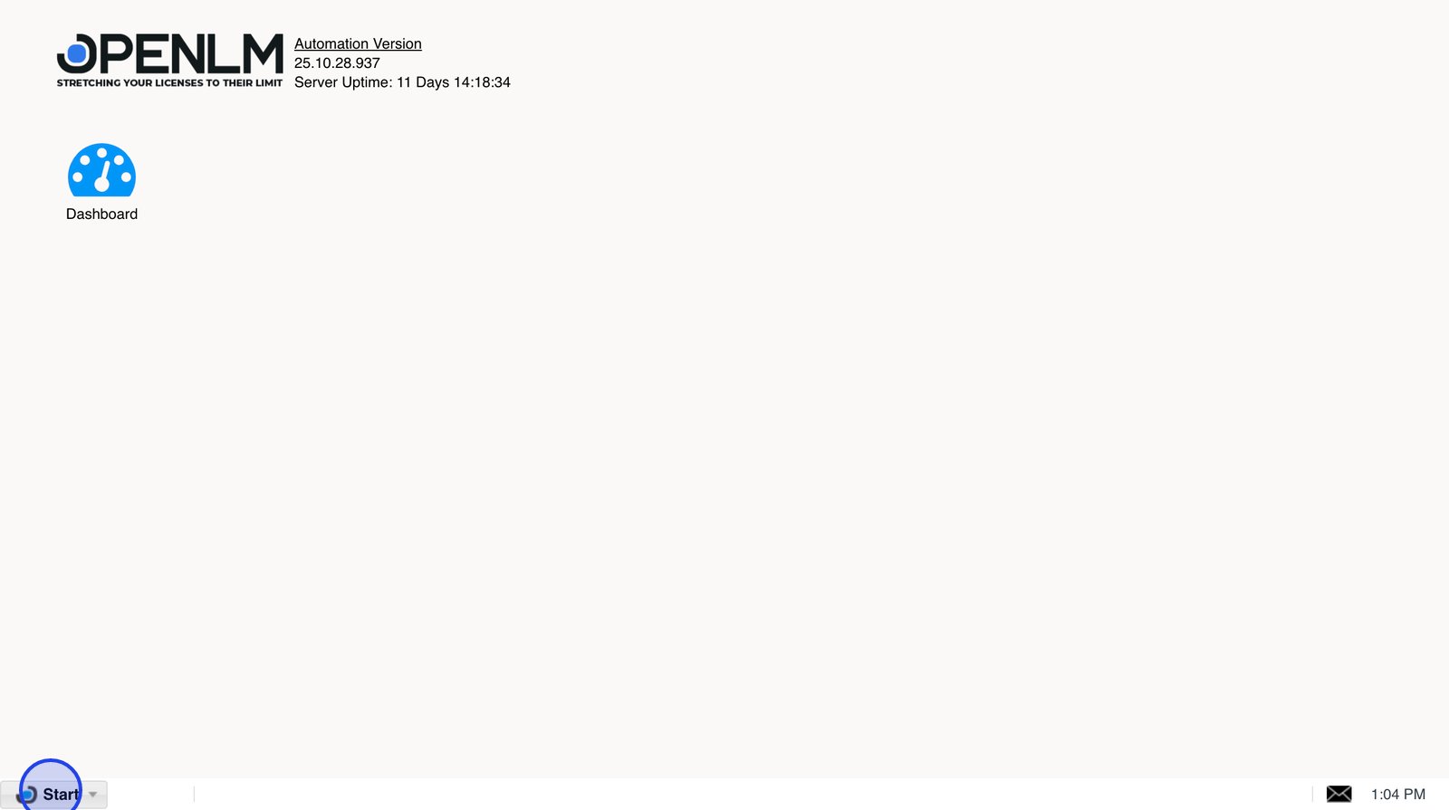 Windows Start メニューの EasyAdmin ショートカット