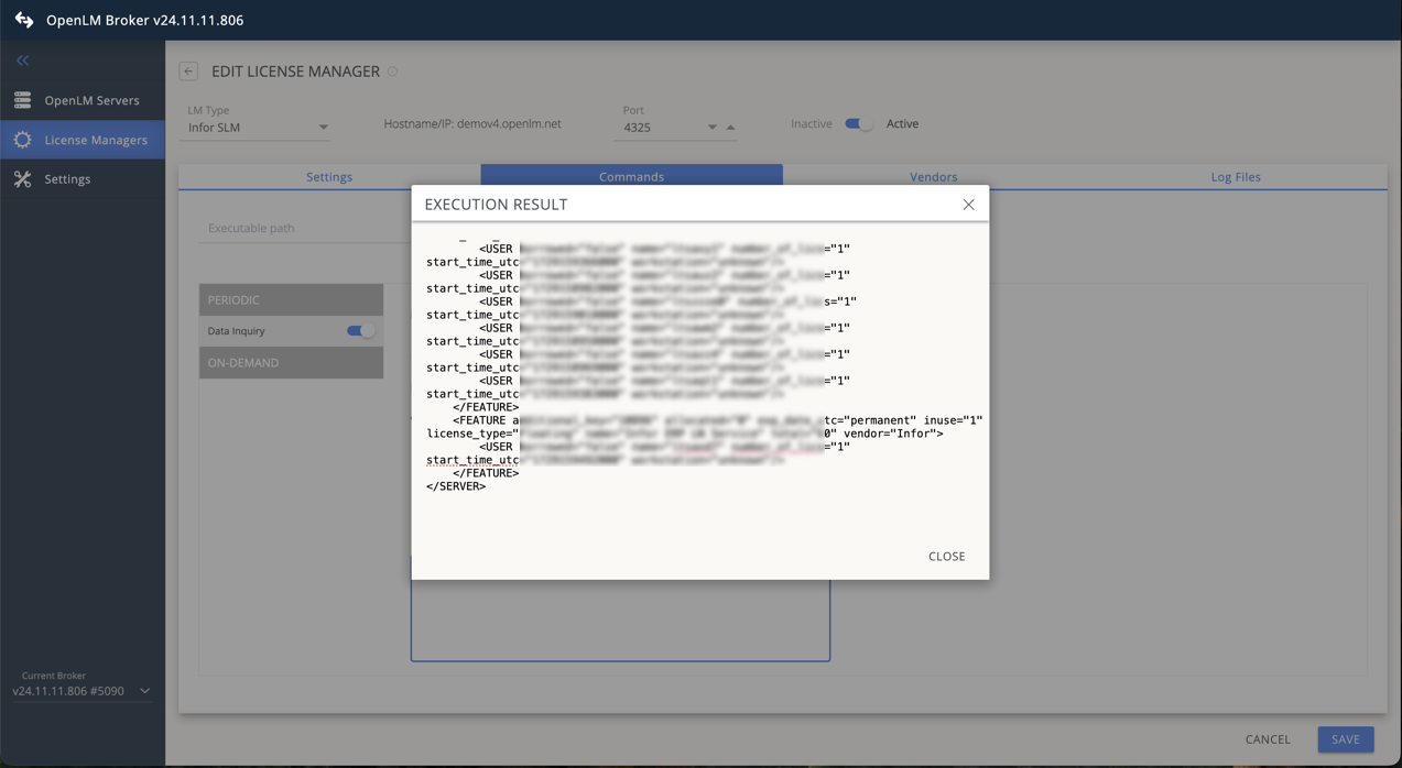 OpenLM Platform での操作