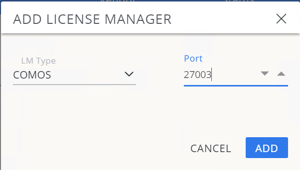 Commands タブで Comos パスを設定