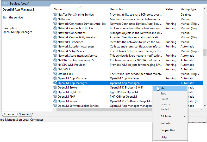 OpenLM Applications Manager