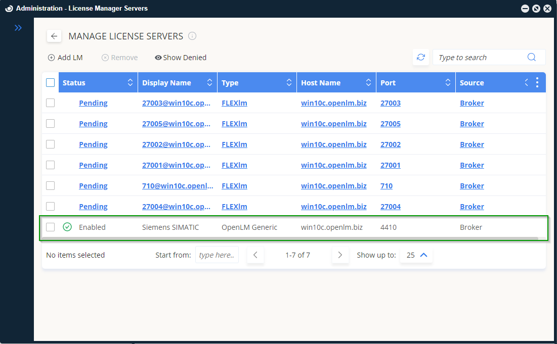 Siemens SIMATIC with active connection