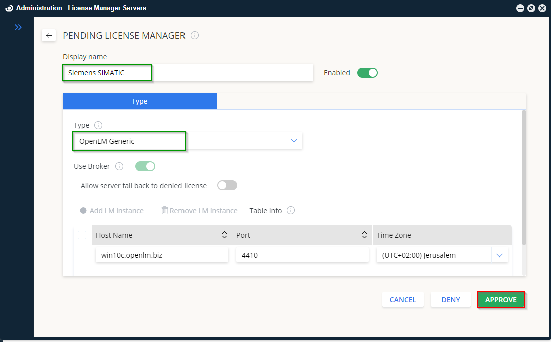 Approve Siemens SIMATIC license manager in EasyAdmin