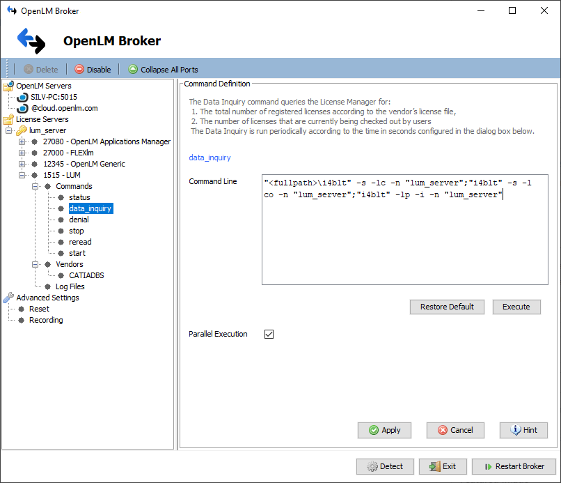 Broker configuration for IBM LUM