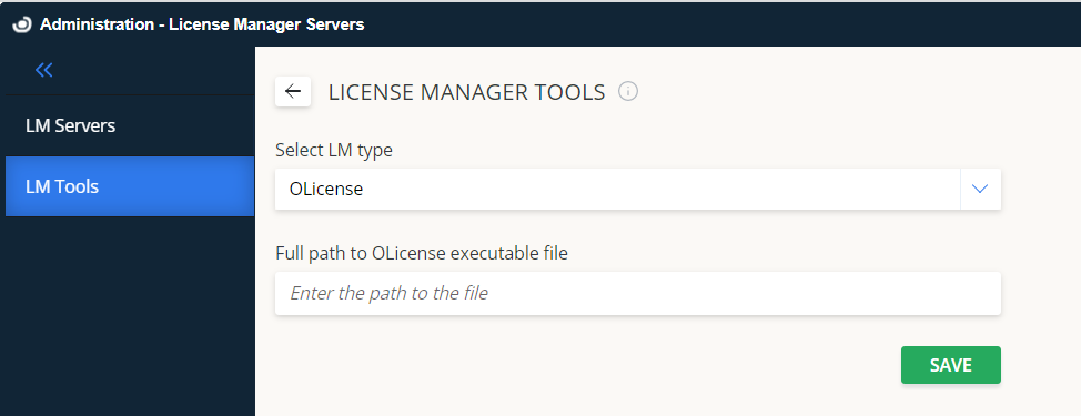 Configure OLicense in EasyAdmin