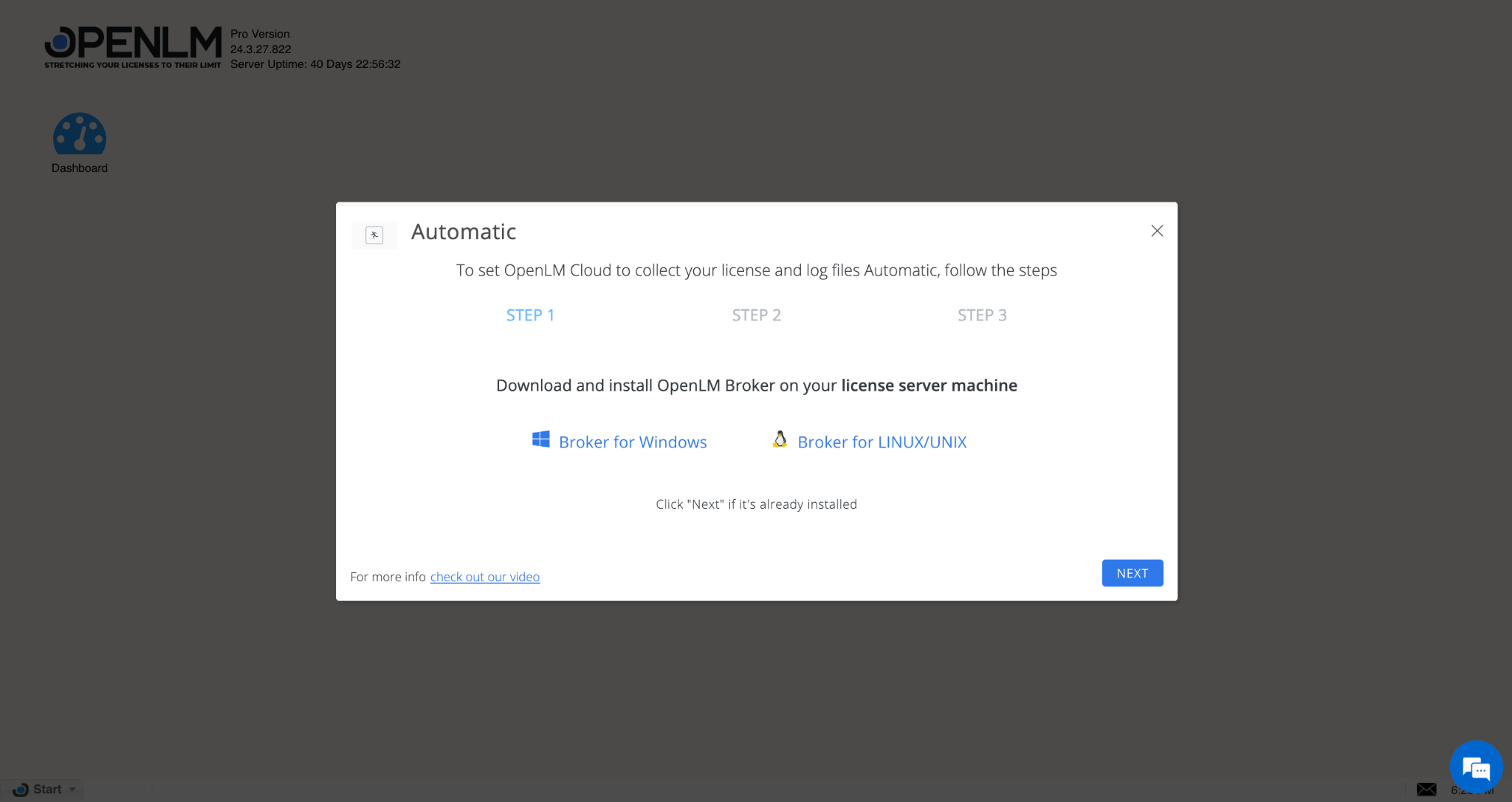 Figure 13: OpenLM Cloud Welcome tour guide - Automatic
