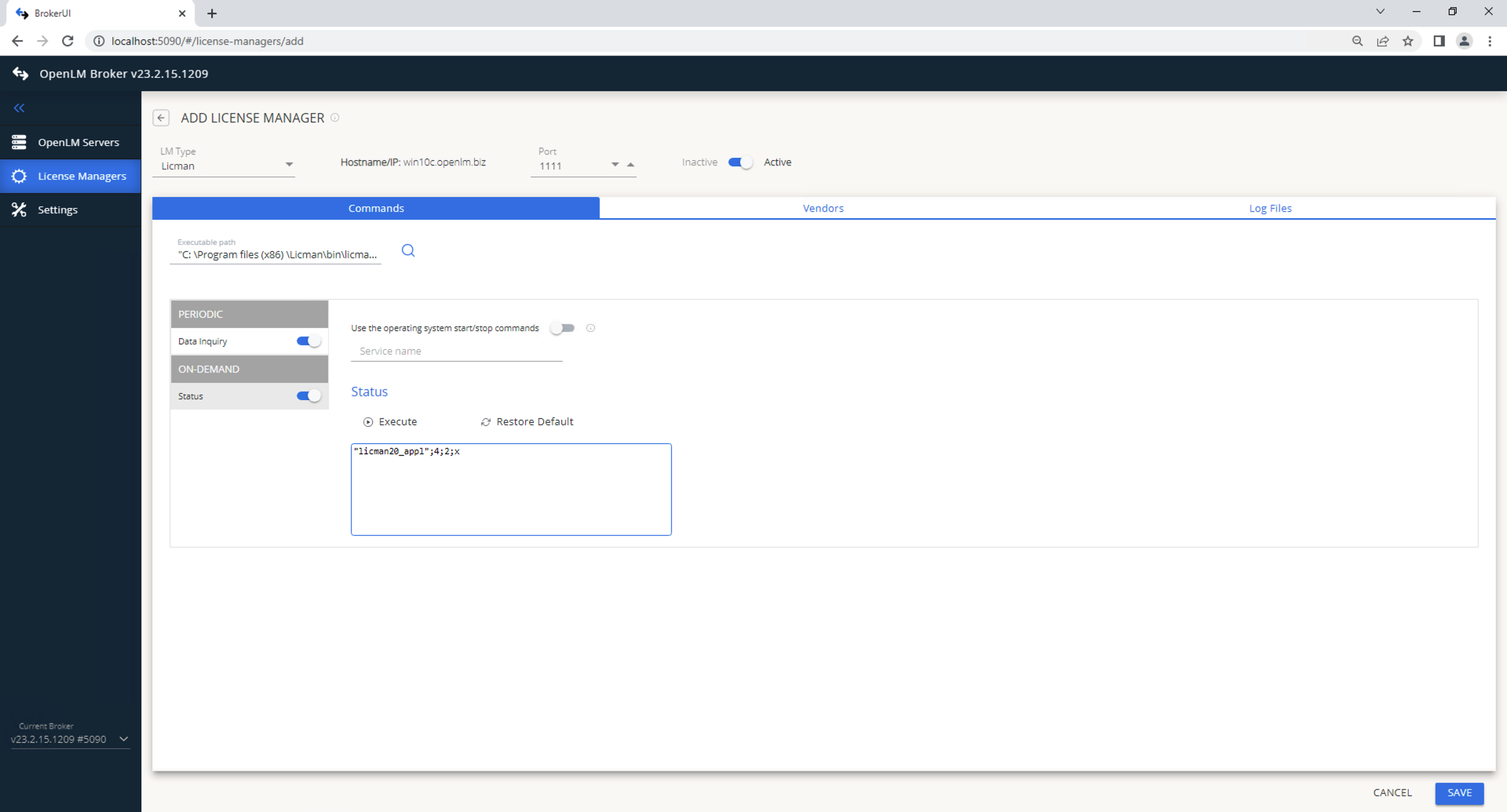 Configuring OpenLM to Monitor Licman License Manager- KB4001w